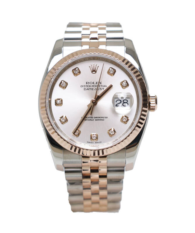 Rolex Datejust 36 Silver Diamond Dial - 1